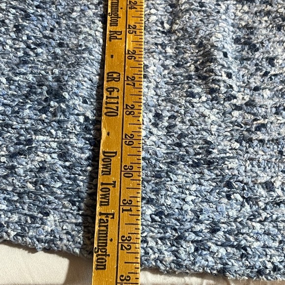 J Jill Utopia Chunky Knit Cardigan Sweater Blue Button Front Long Sleeve Medium - Picture 8 of 8